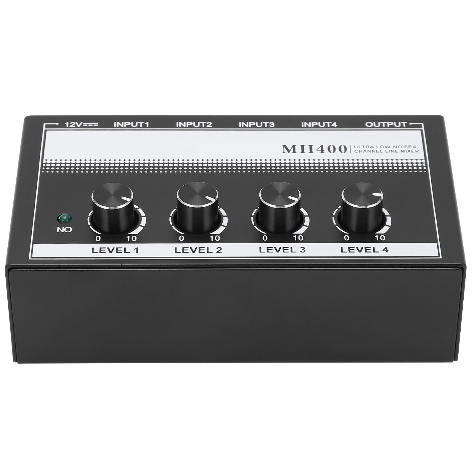 Звуковой микшер 4 канала Линейный Малошумящий Мини Компактный для Клуба Сцены