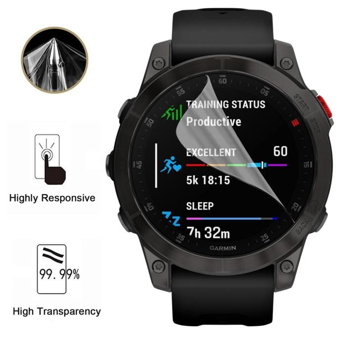 Protector ecran pentru Garmin Epix Gen 2 Pro - 47mm [Pachet 6] Folie Protectoare din Plastic Rezistentă Ultra Subțire Phonillico