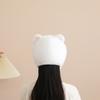 White Terrier Dog Hat Soft Fleece Winter Hat For Cold Weather Easy To Wear Photo Props