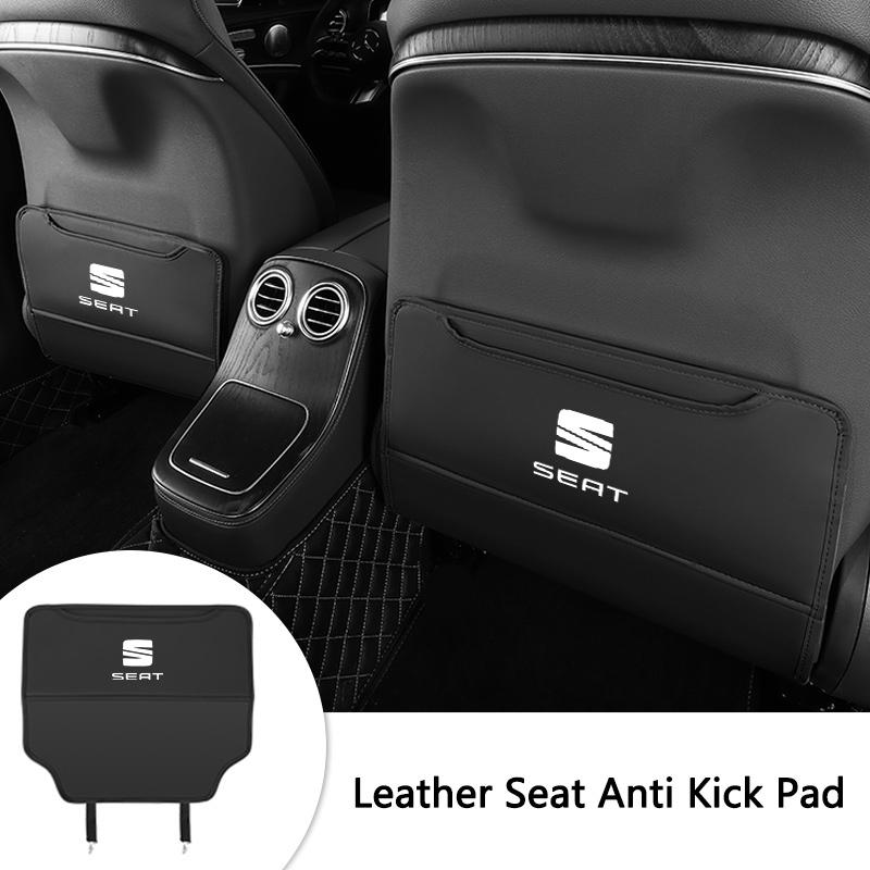 Leder Autositz Rückseite Schutzmatte Anti-Tritt-Schutz Anti-Schmutz-Pads für Seat Leon FR FR+ Cupra Ibiza Altea Racing Alhambra Arona