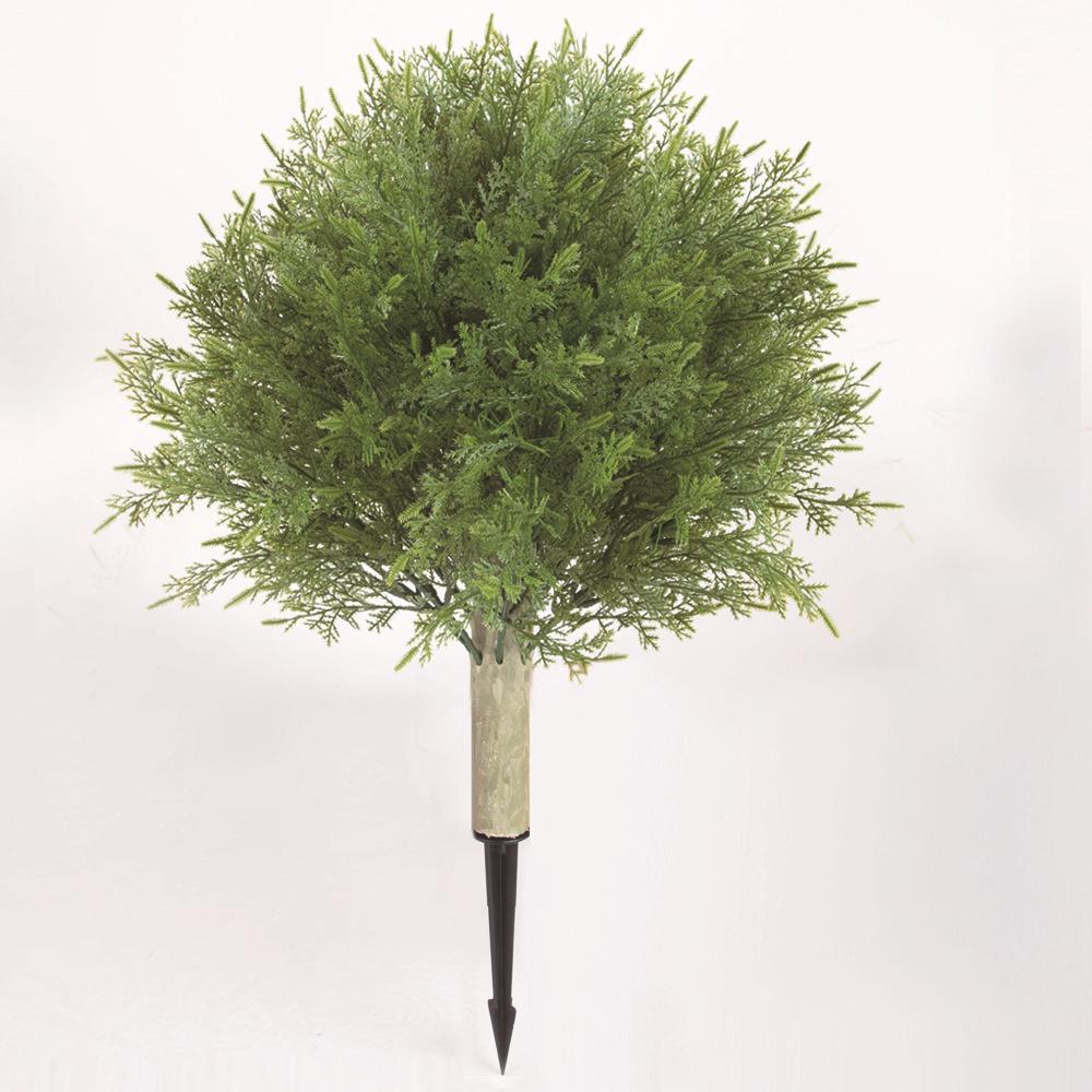 Artificial Cypress Topiary Tree with Ground Spike, Fake Evergreen Tree for Porch, Artificial Plants for Outdoor Planters Indoor UV Resistant