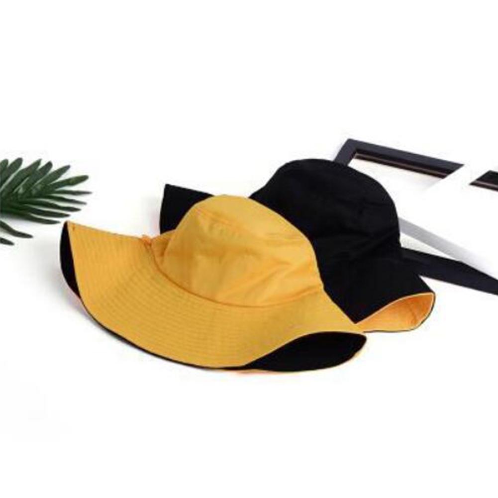 Women Simple All-match Double-side UV Protection Hats