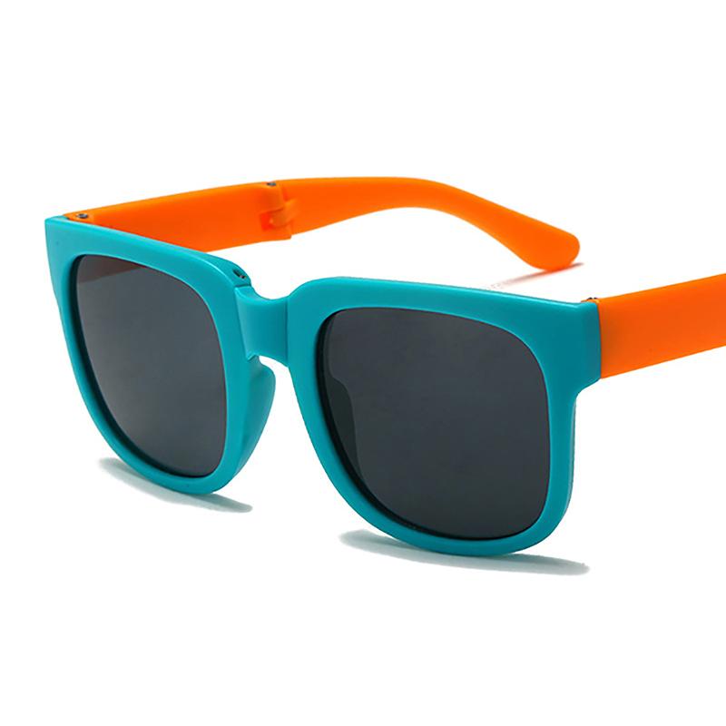 Kids Outdoor Foldable Sunglasses Baby Boys Girls Travel Goggle Shades Eyewear Vintage Square Frame Uv Sun Glasses For Childre