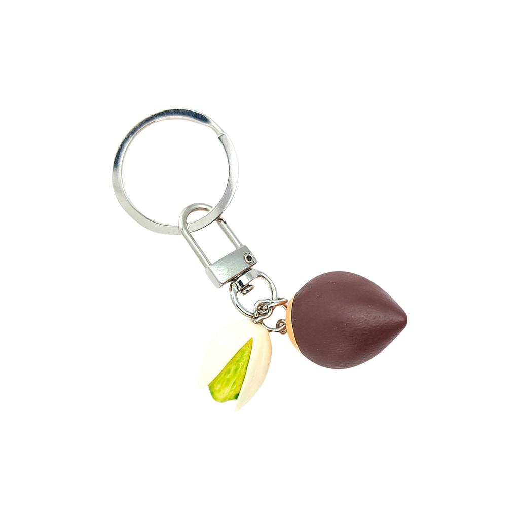 Realistic Chestnut Keychain Handmade Miniature Nut Charm Keyring With Authentic Details Stylish Cultural Gift Accessory
