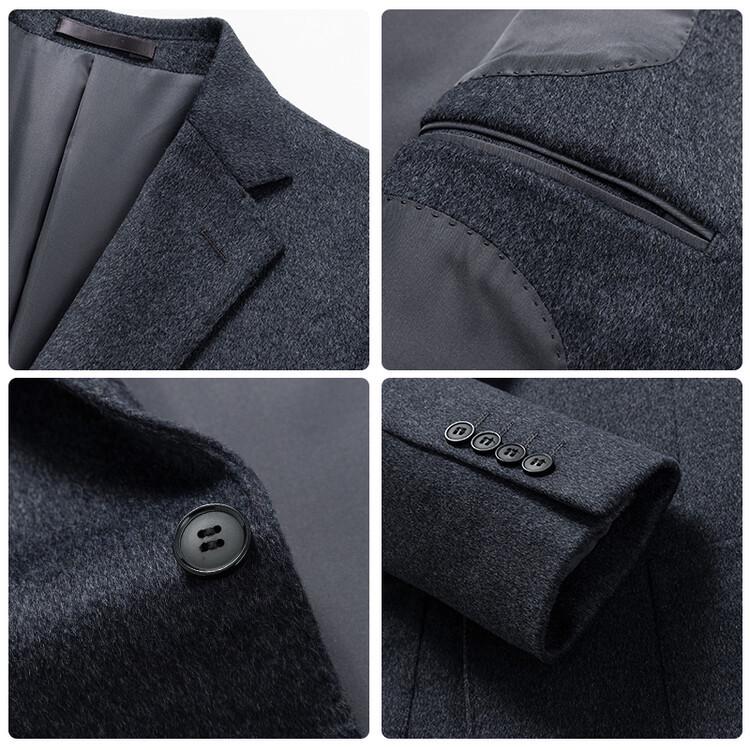 Herren Leichter Luxus Wollanzug - Schlank geschnittene Jacke für Herbst/Winter