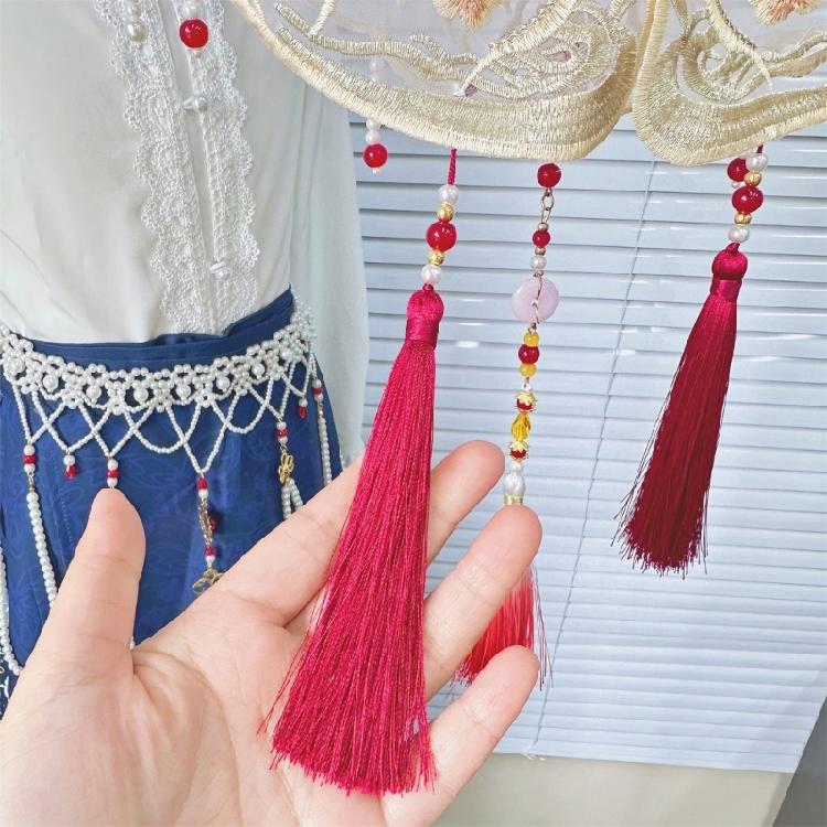 Girls Chinese Embroidered False Collar Traditional Hanfu Floral Cloud Shoulder