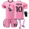 2425 Miami Home Court No. 10 Messi Football Jersey 9 Suarez Jersey Powder Set Trendy Football Jersey