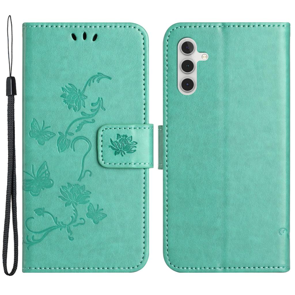 For Samsung Galaxy M15 5G/F15 5G Flip Wallet Case Butterfly Flower Leather Phone Cover