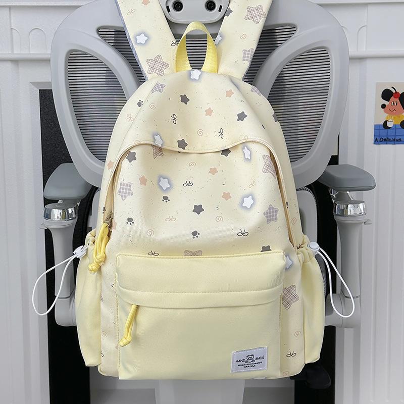 Schoolbag Korean schoolbag Junior high school girls ins fresh casual high value backpack High school students large capacity lightweight backpack