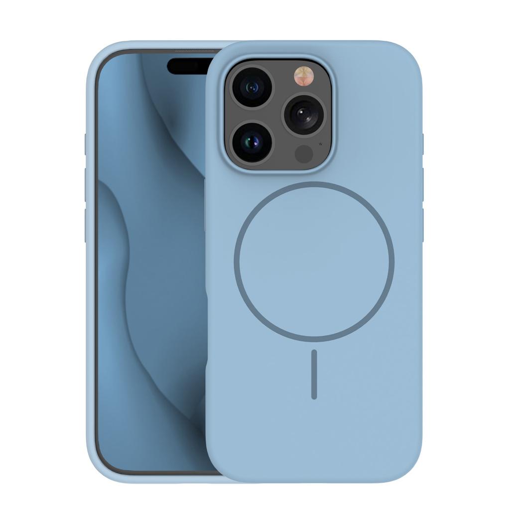 Nakładka Silicone Thin Mag Do Iphone 13 6,1" Jasnoniebieska