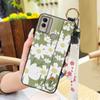 Soft Case Flower Phone Case For Nokia C22 Wristband Durable Ring Waterproof Lanyard Oil Painting Back Cover Silicone
