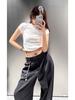 Women's Pink Rhinestone Letter Slim-Fit Round Neck Short Sleeve T-Shirt - Early Spring 2026 Arrival