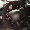 Car Steering Wheel Cover DIY Hand-stitched Black  Leather Suede Car Steering Wheel Covers For Mini Cooper Accessories
