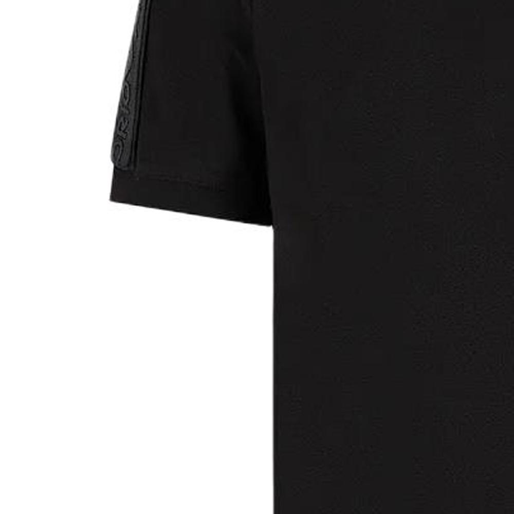 Emporio Armani Solid Color Fitted Short Sleeve Polo Shirt Men Tops Black 3D1FM31-JCYZ1-0999