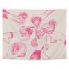 Pink Watercolor Cherry Tapestry Wall Hanging Red Fruit Coquette Ribbon Bow Aesthetic Wall Art Girls Room Wall Decor
