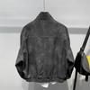 Men's Retro Distressed PU Leather Jacket - Design-Conscious, Loose Fit for Spring and Autumn