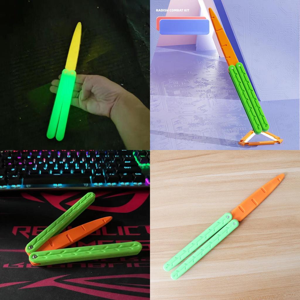 Night Glow Carrot Gravity 3d Creative Extra Large Butterfly Toy For Stress Relief