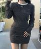 Cotton Rivers Club Striped Mini Dress (Black)