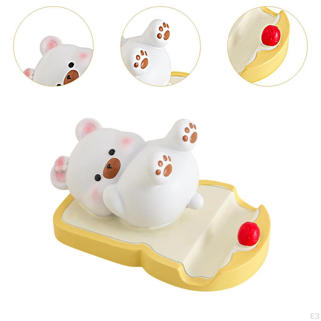Niedlicher Bär Handyhalter Tier Smartphone Halter, Dekorativ, Handyhalterung Lieblich Einzigartig Schreibtisch