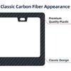 EWBN Carbon Fiber License Plate Frame,1 Pack Black License Plate Frames With Screws & Caps,Classic Carbon Fiber Design Car Black License Plate