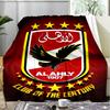 1PC Al Ahly FC Printed Soft Flannel Blanket Throw for Adult Bedroom Living Room Sofa Camping Travel Fan gifts Christmas Gifts