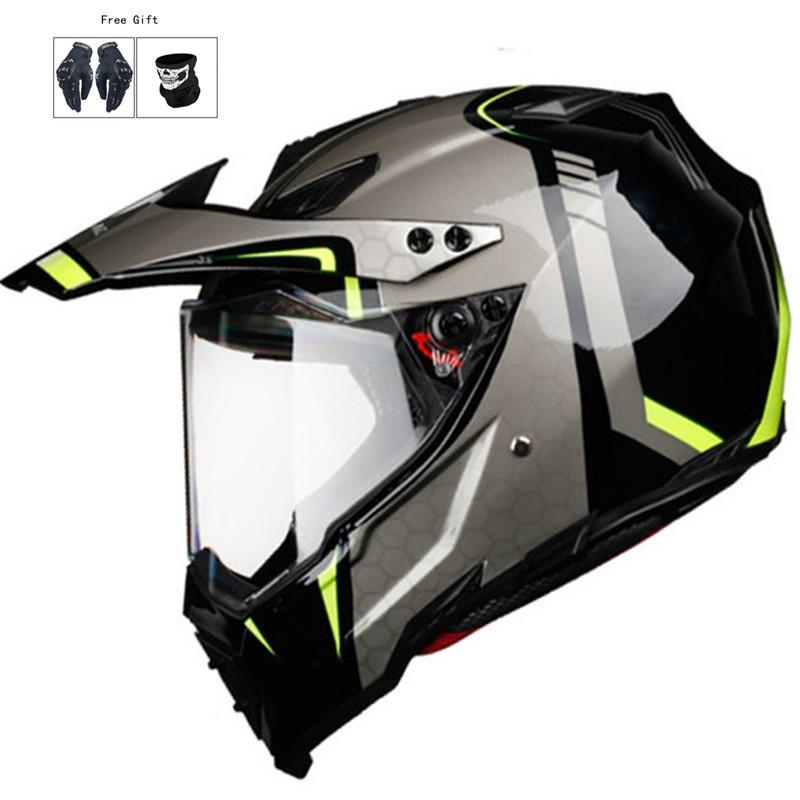 Full Face Motorcycle Helmet Men Women Off-Road Electric Bike ATV Dirt Racing
