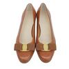 Excellent Salvatore Ferragamo pumps VARA Vara ribbon Brown leather Women 5 Used