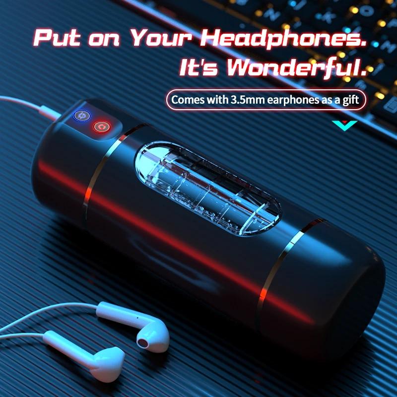 Automatic Male Masturbator Cup Sucking Vibrating Sex Machine Intelligent Voice Blowjob Adults Sex Toys for Men Penis Trainer