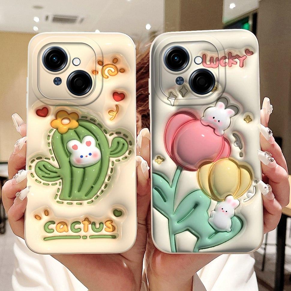 For Tecno Spark Go 1 Case 6.67" Beautiful Flower Painted Cover Soft Silicone Phone Case For Tecno SparkGo 1 Go1 Capa Coque