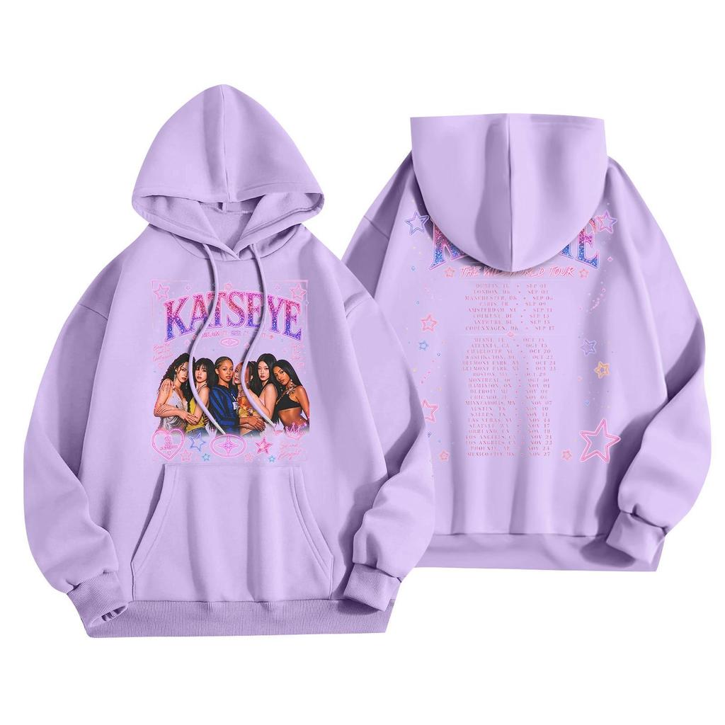 Unisex Lightweight Long-Sleeve Printed Hooded Pullover Sweatshirt
