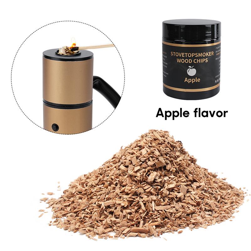 Handheld Smoker Wood Chips - Apple, Walnut, Cherry, Oak Flavors for Molecular Cuisine