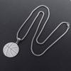 Collier avec pendentif basket-ball Firebros FTN1040, 61 cm, en acier inoxydable, pour homme et femme, style hip-hop, couleur argent