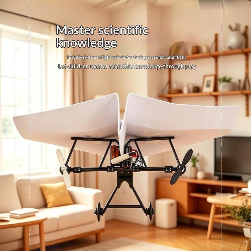 Remote Control Paper Airplane Kit With Gyro Stabilizer Diy Electric Rc Plane Power Module Paper Aircraft Transmitter Component