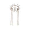 Crystal Tassels Hairband Crowns Tiaras Hair Ornament for Women Stage Show Costume Formal Occasion Photography Headwear