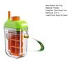 2-in-1 Ice Cube Maker & Water Bottle with Straw, Press-Release Silicone Mold for Freezer, Leak-Proof Portable Cup for Gym Travel, BPA-Free Summer
