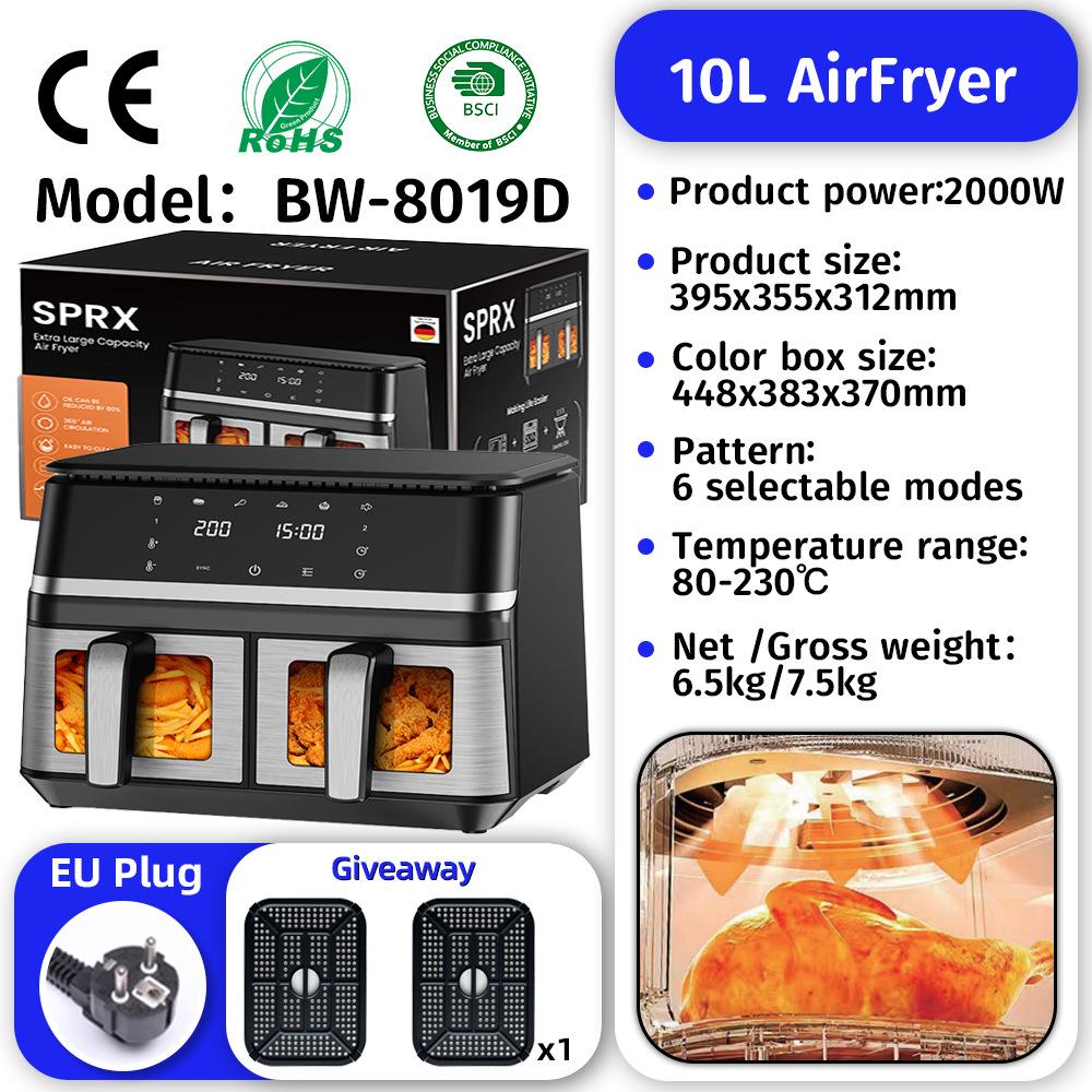 2025 New 15L Large Capacity Air Fryer Oven Combo with Touch Control for Home Use