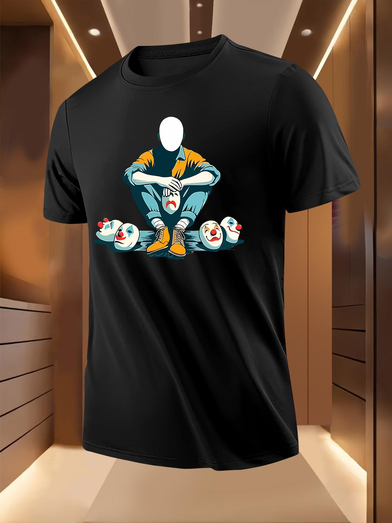 Masked Boy Print Pattern Tshirt XXXXL