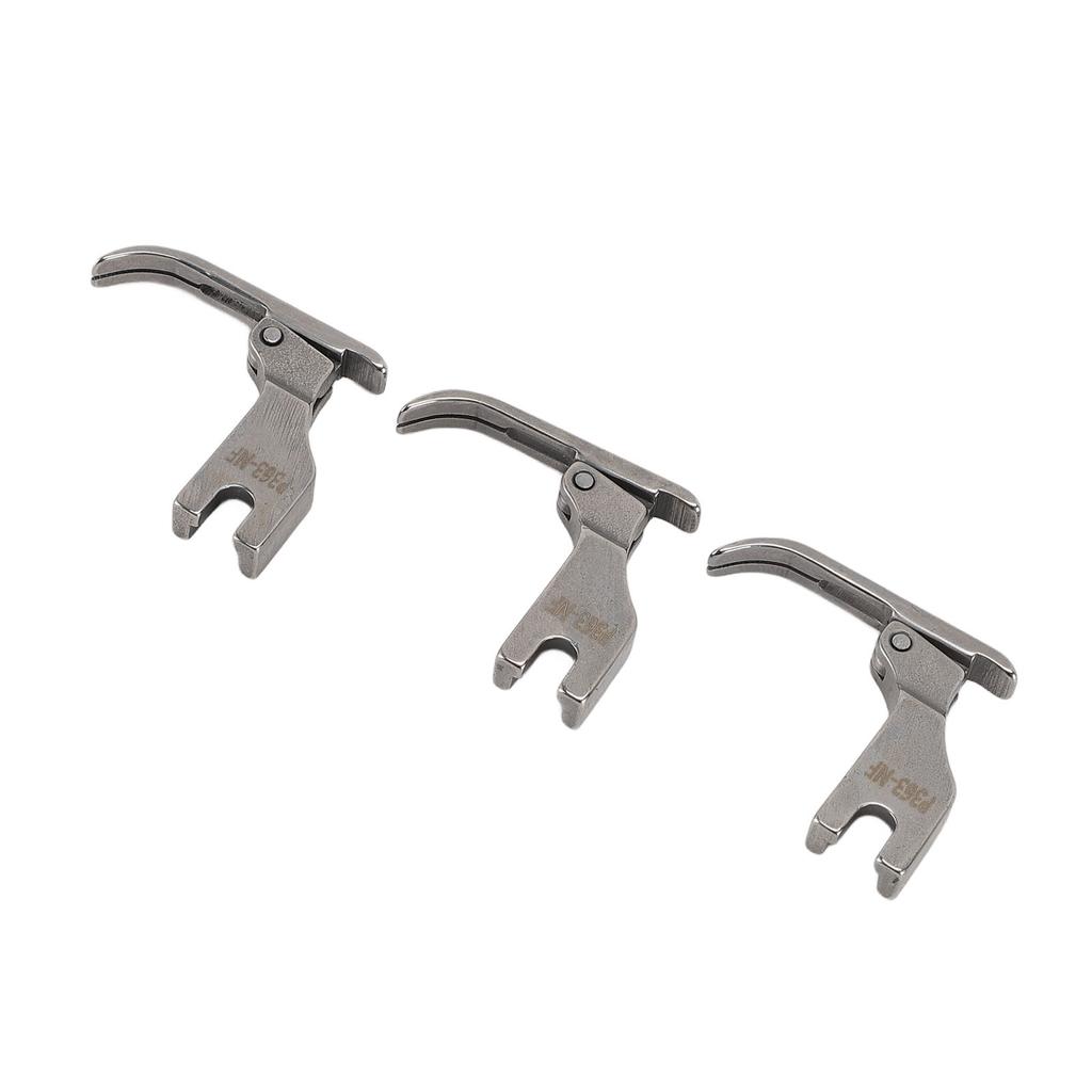 3PCS Zipper Toothpick Presser Foot Lengthened Steel Flat Bed Presser Foot for Industrial Sewing Machine