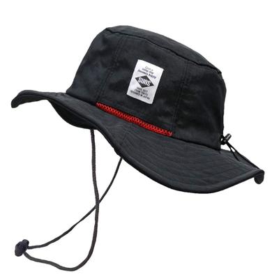 SUNS Adventure Hat – Water-Repellent, Waterproof, UV Protection, Adjustable Size, with Chin Strap, Outdoor Use, Model H-051 (54–56cm KIDS, Black)