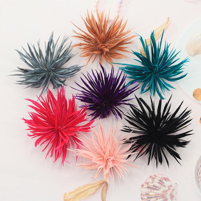 Feather Tear-Off Flower DIY Handmade Jewelry Craft Hair Brooch