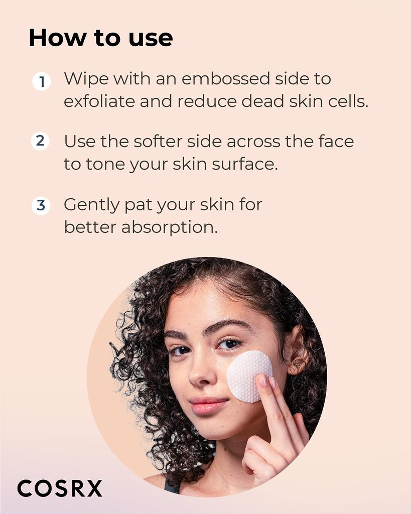 COSRX Uncle Pad Original Wipe Pad 70 Sheets COSRX One Step Original Clear Pad Exfoliating Skin Sensitive Skin Exfoliating Pad Sebum Care Irritation
