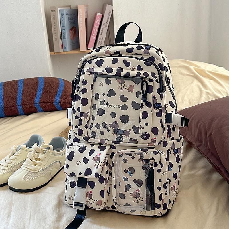 Simple Capacity Large Backpack With Dachshund And Letter Print Design Daily For