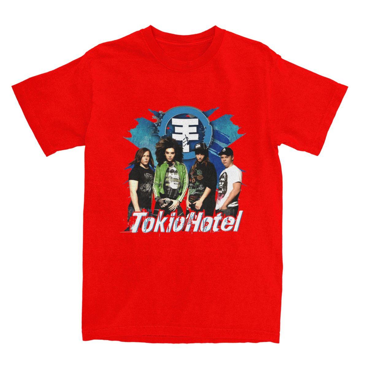 

Man TShirt Tokio Hotel TShirts Leisure German Music Band Summer Tee Shirt Vintage Pattern Cotton Tops Plus Size 6XL S