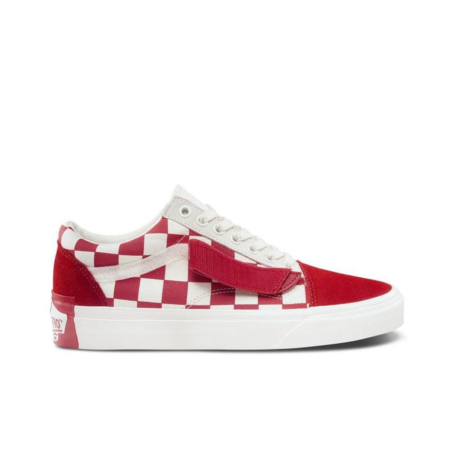 Vans Su Wukou X  Old Skool Series Pig Year Velcro Lightweight Low-Top Skate Shoes Unisex Sneakers Red White Checkerboard VN0A38G1SHJ