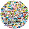 150 Cartoon Vehicle Series Stickers Children'S Elementary School Puzzle Kindergarten Knowledge Train Stickers