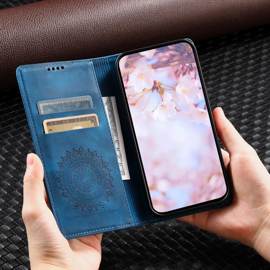 For Honor 200 Lite Case Wallet PU Leather Magnetic Absorption Mandala Floral Phone Cover