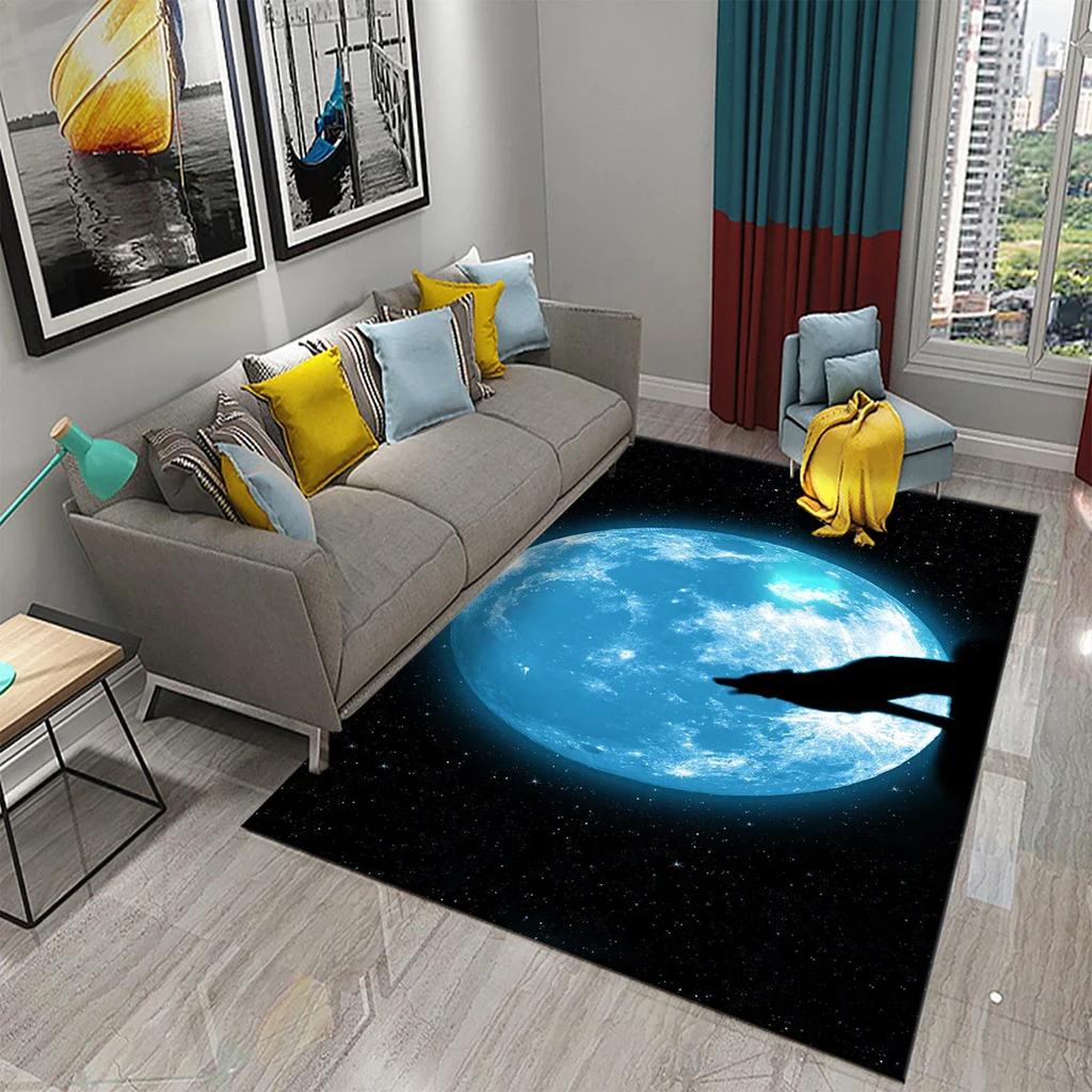 Wolf Carpet Household Rug for Children's Bedroom Living Room Chair Bedside Modern Simple Floor Mat Bathroom Kitchen Non-slip Mat