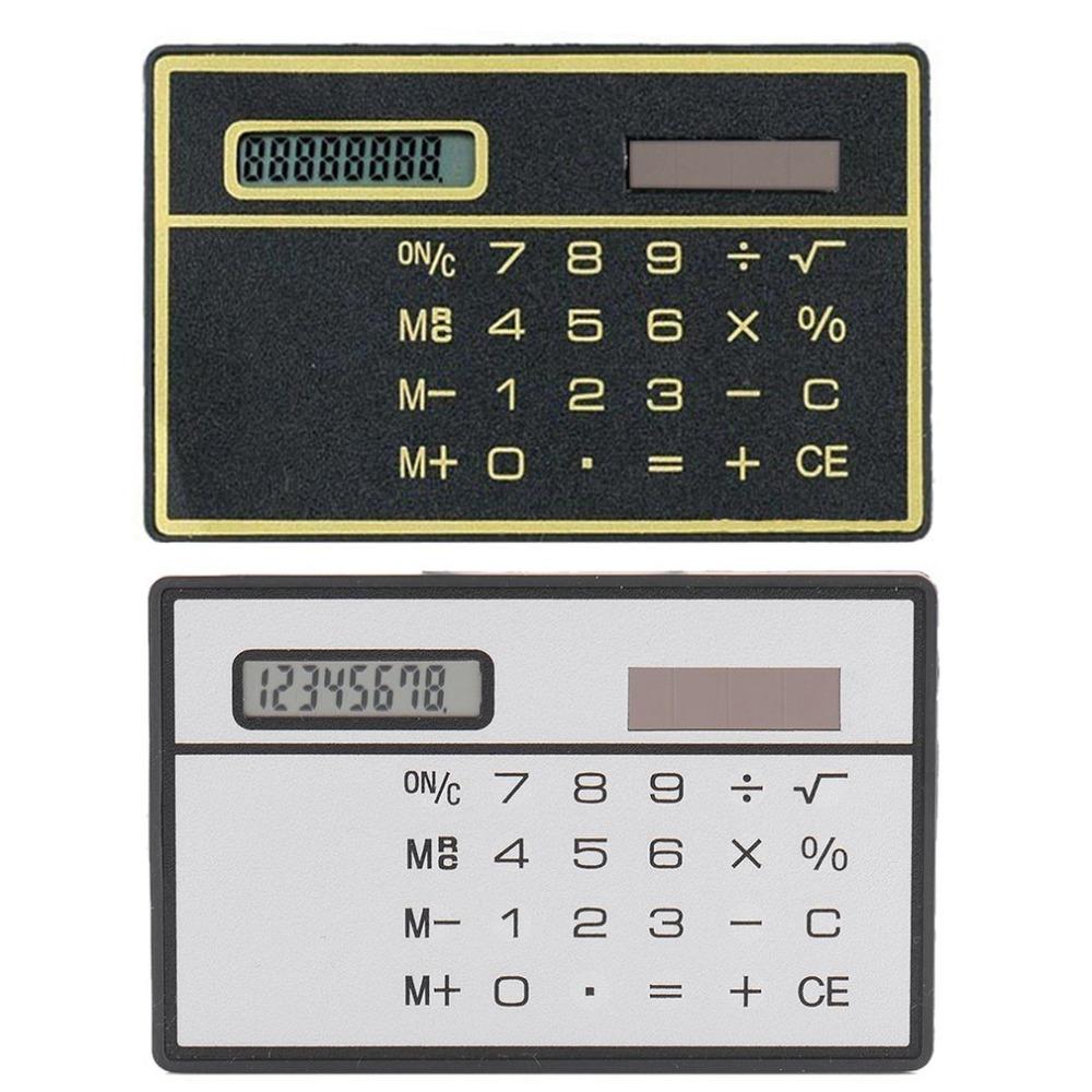 Calculator Mini cu 8 Cifre Ultra Subțire cu Energie Solară și Ecran Tactil Design Card de Credit Calculator Portabil pentru Afaceri Școală