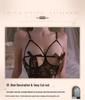 Man Yan Sensual Lace Crotchless Bodysuit with Bowknot - Women's Sexy See-through Cutout Lingerie
