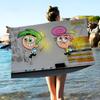 Cartoon The Fairly OddParentsS Bath Towel Microfiber Soft Water Absorbing Breathable For Girl Kids Decorative Beach Towel
